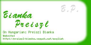 bianka preiszl business card
